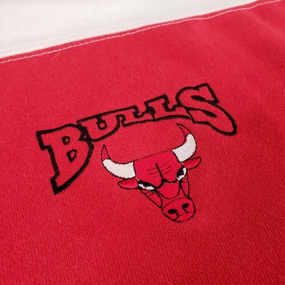 Vintage Crewneck Chicago Bulls Red Gray Sweatshirt Sz XL True Fan Sportswear - Picture 3 of 6